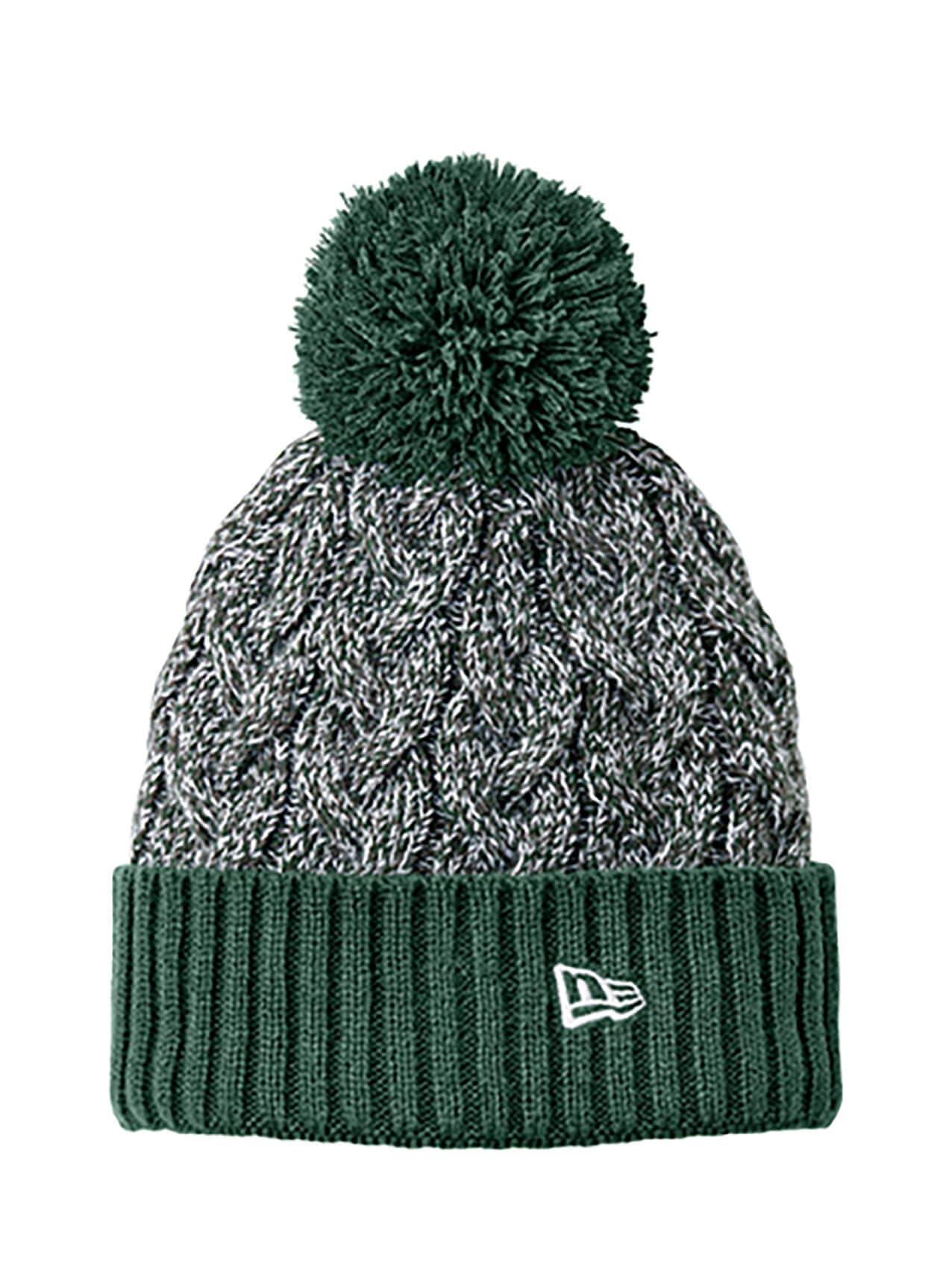 New Era Marled Knit Pom Beanie - Green MISC
