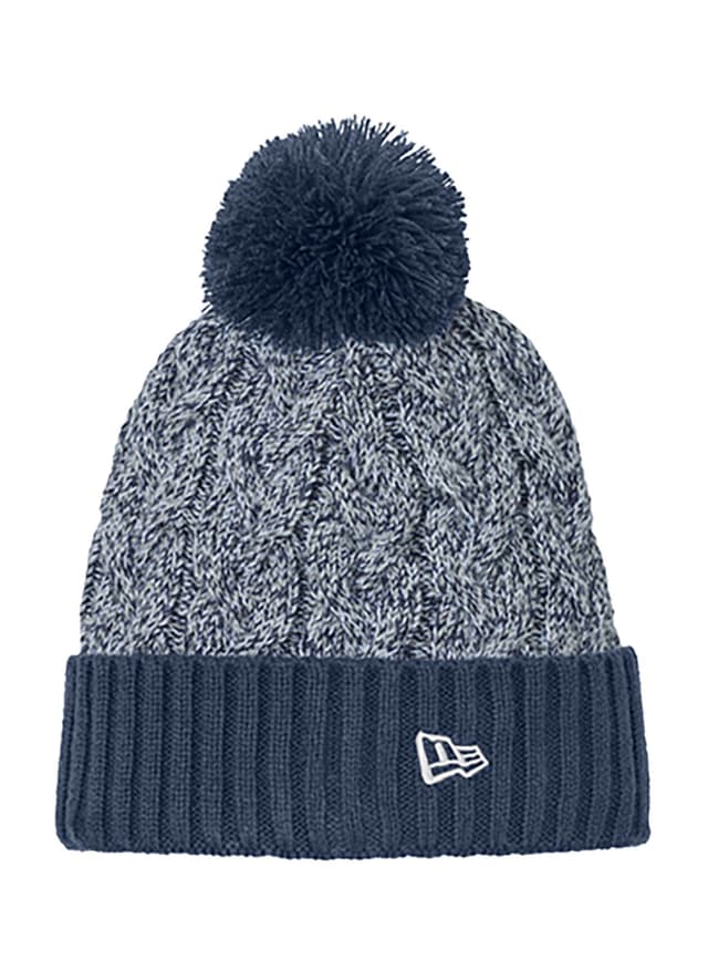 New Era Marled Knit Pom Beanie - Navy MISC