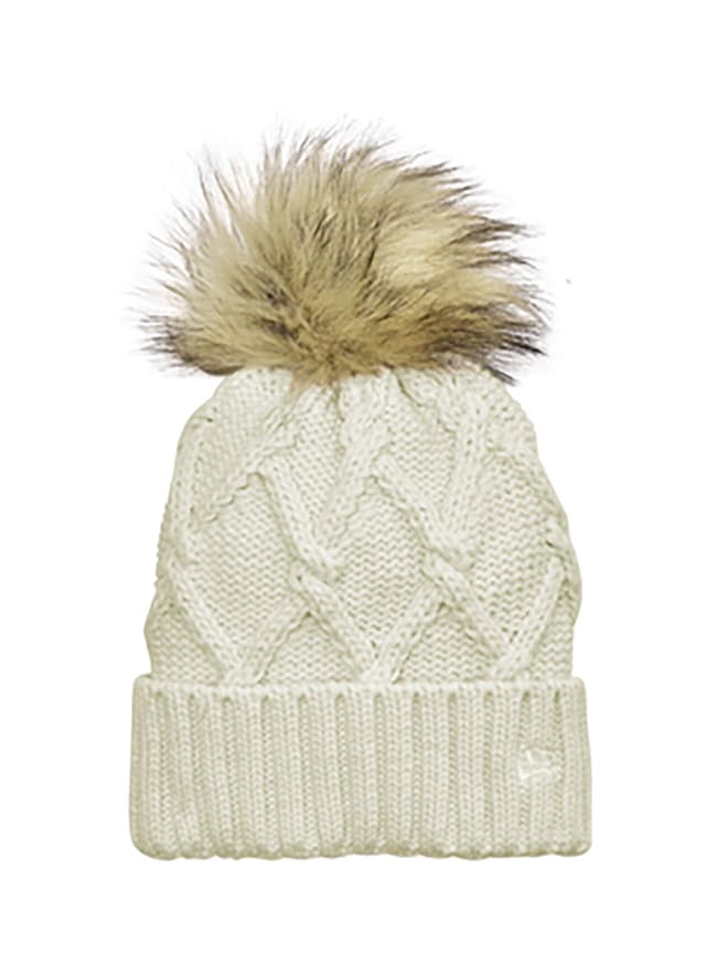 New Era Faux Fur Pom Beanie - White MISC