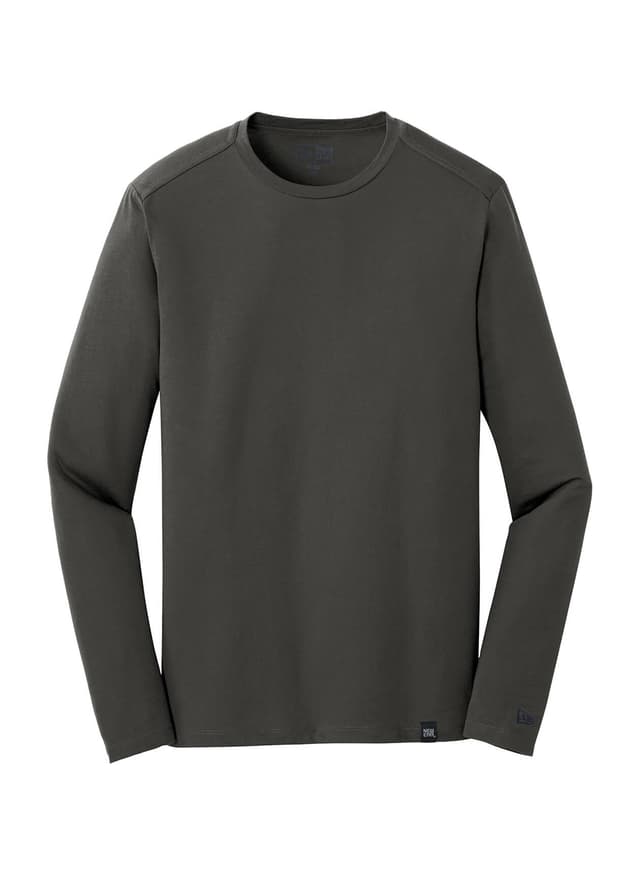 New Era Men's Heritage Blend Crew Long-Sleeve T-Shirt - Dark Grey 3XL