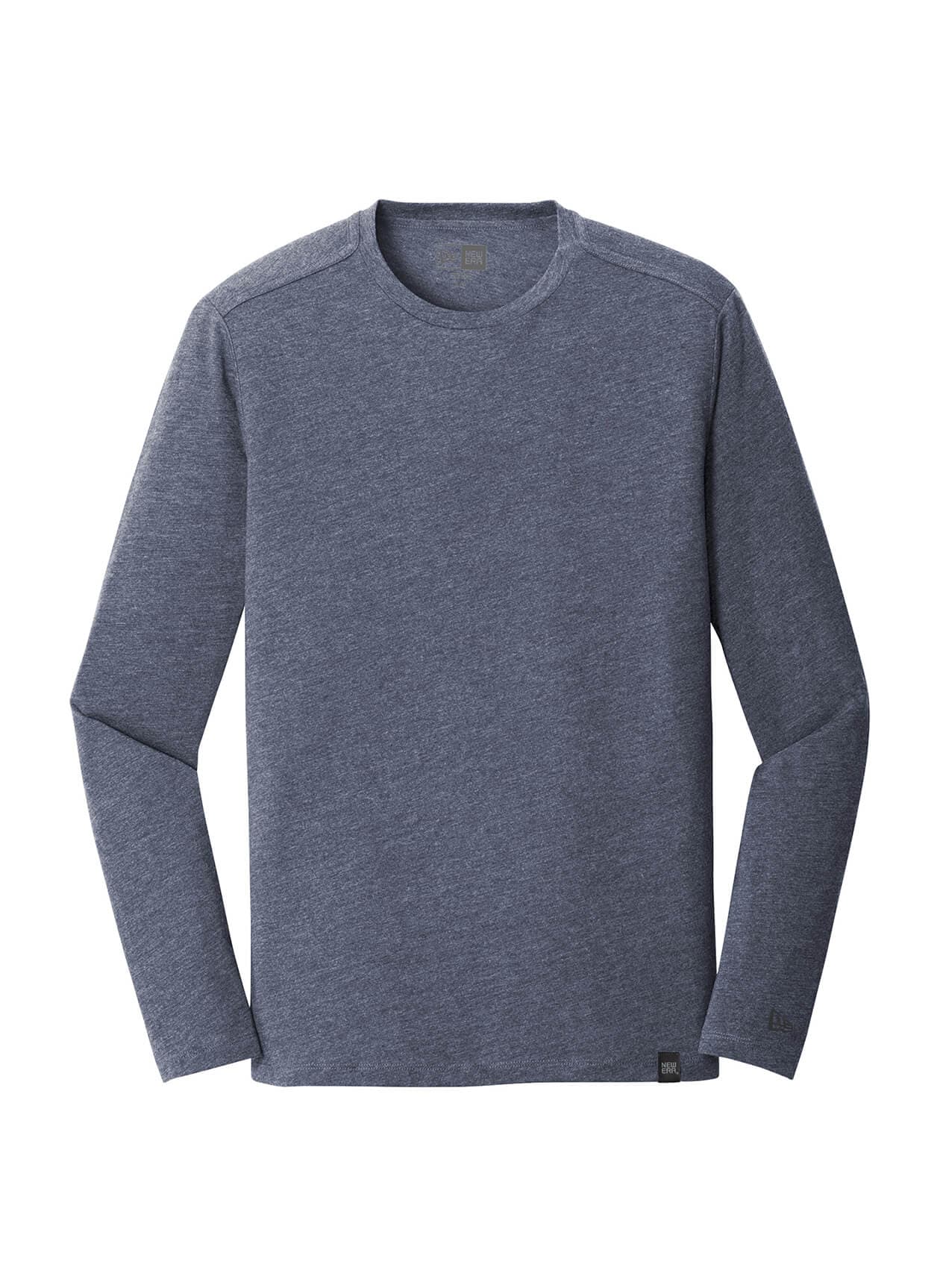New Era Men's Heritage Blend Crew Long-Sleeve T-Shirt - True Navy Heather (NHT) 3XL