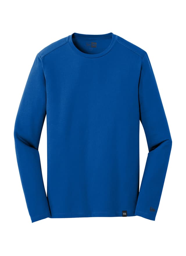 New Era Men's Heritage Blend Crew Long-Sleeve T-Shirt - Blue 3XL