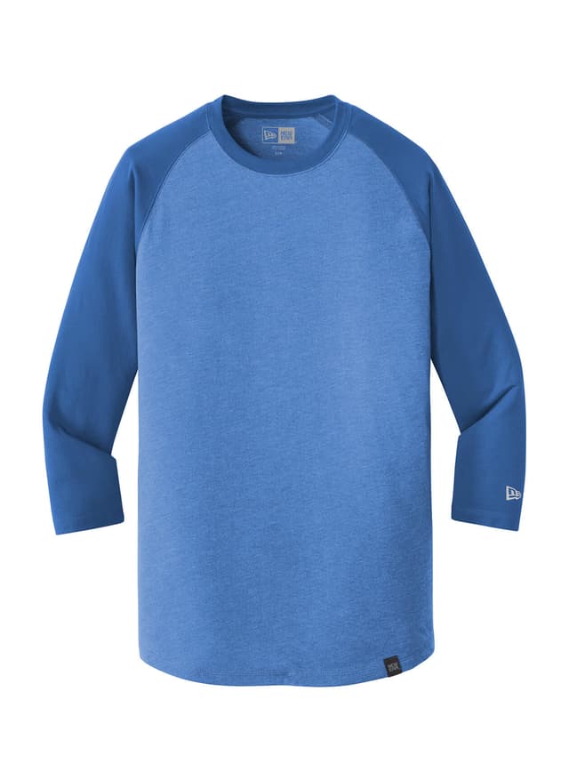 New Era Men's Heritage Blend 3/4-Sleeve Baseball Raglan T-Shirt - Blue 3XL