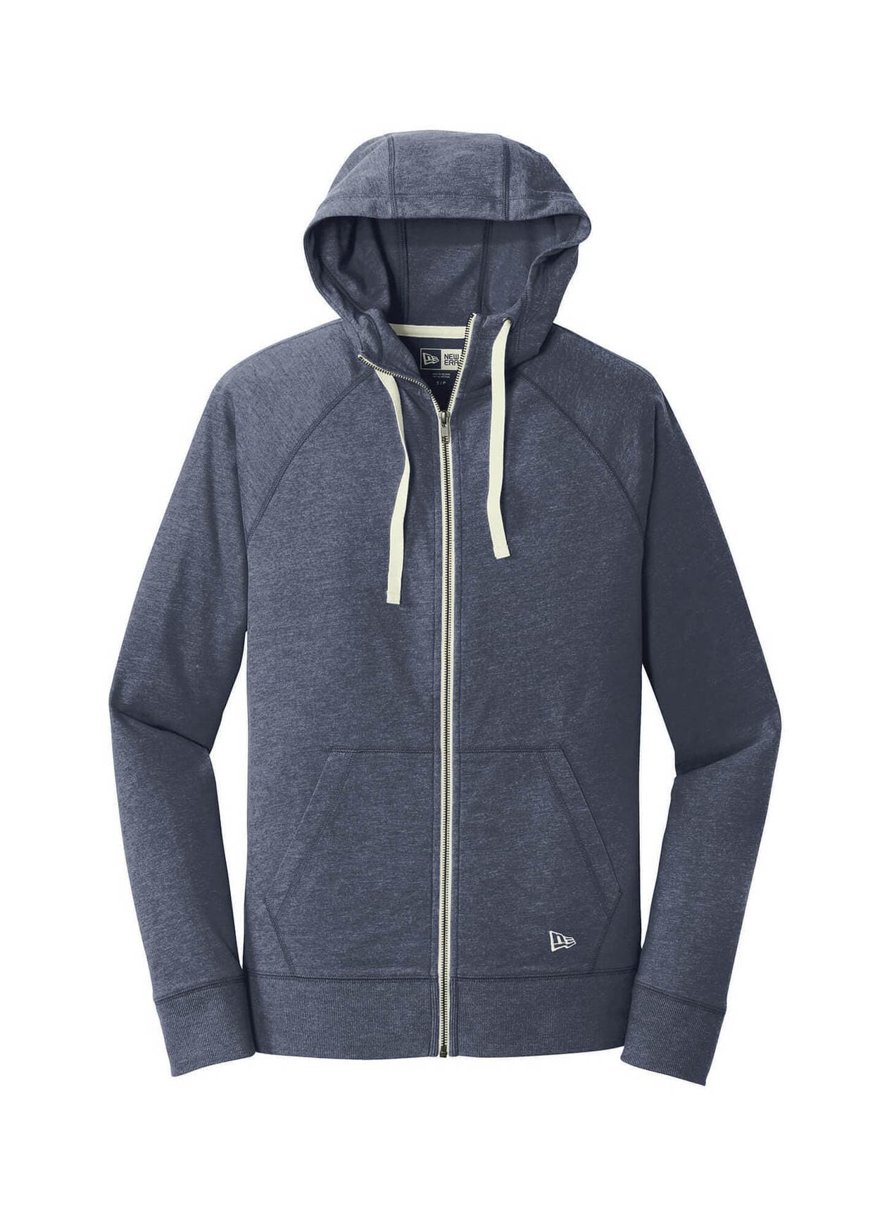 New Era Men's Sueded Cotton Blend Full-Zip Hoodie - Navy 3XL