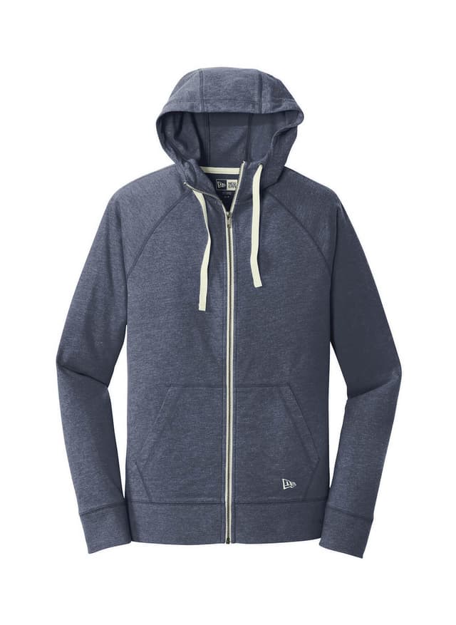 New Era Men's Sueded Cotton Blend Full-Zip Hoodie - Navy 3XL