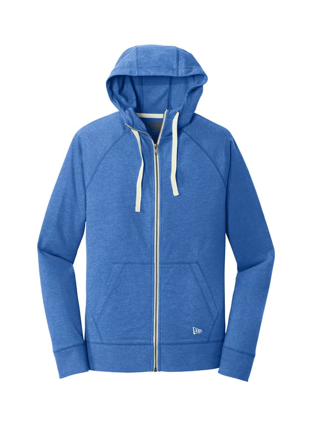 New Era Men's Sueded Cotton Blend Full-Zip Hoodie - Blue 3XL
