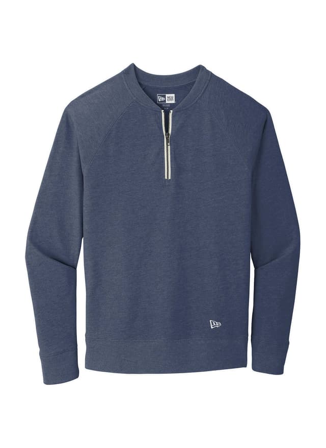 New Era Men's Sueded Cotton Blend Quarter-Zip - Navy 3XL
