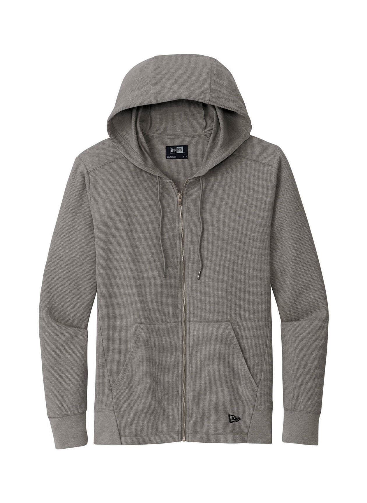 New Era Men's Thermal Full-Zip Hoodie - Dark Grey 3XL