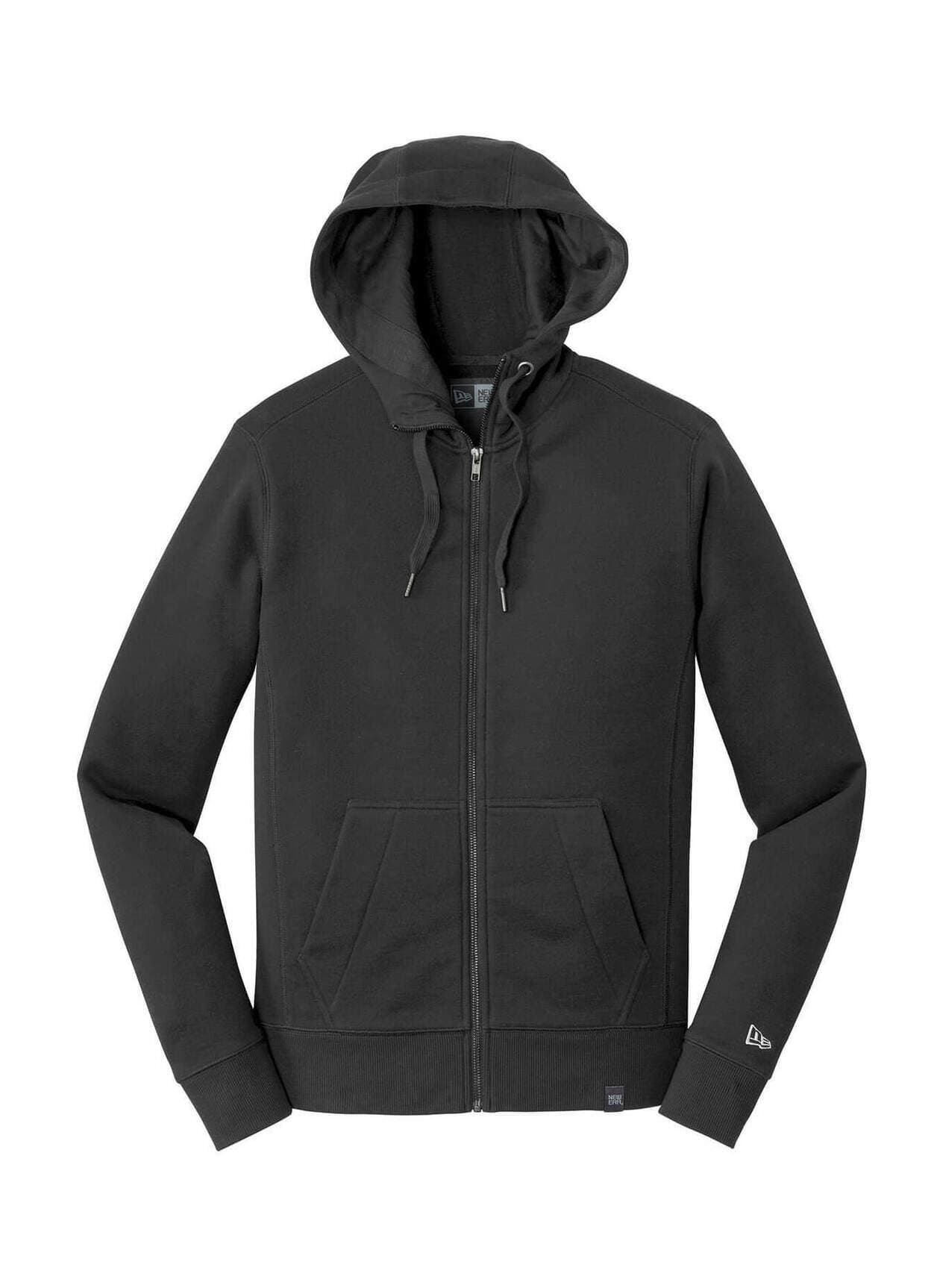 New Era Men's French Terry Full-Zip Hoodie - Black (BLK) 3XL