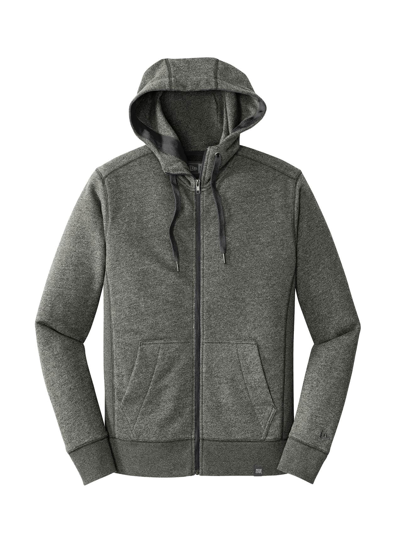 New Era Men's French Terry Full-Zip Hoodie - Black Twist (BLKT) 3XL