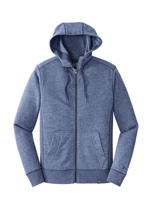 New Era Men's French Terry Full-Zip Hoodie - Blue 3XL