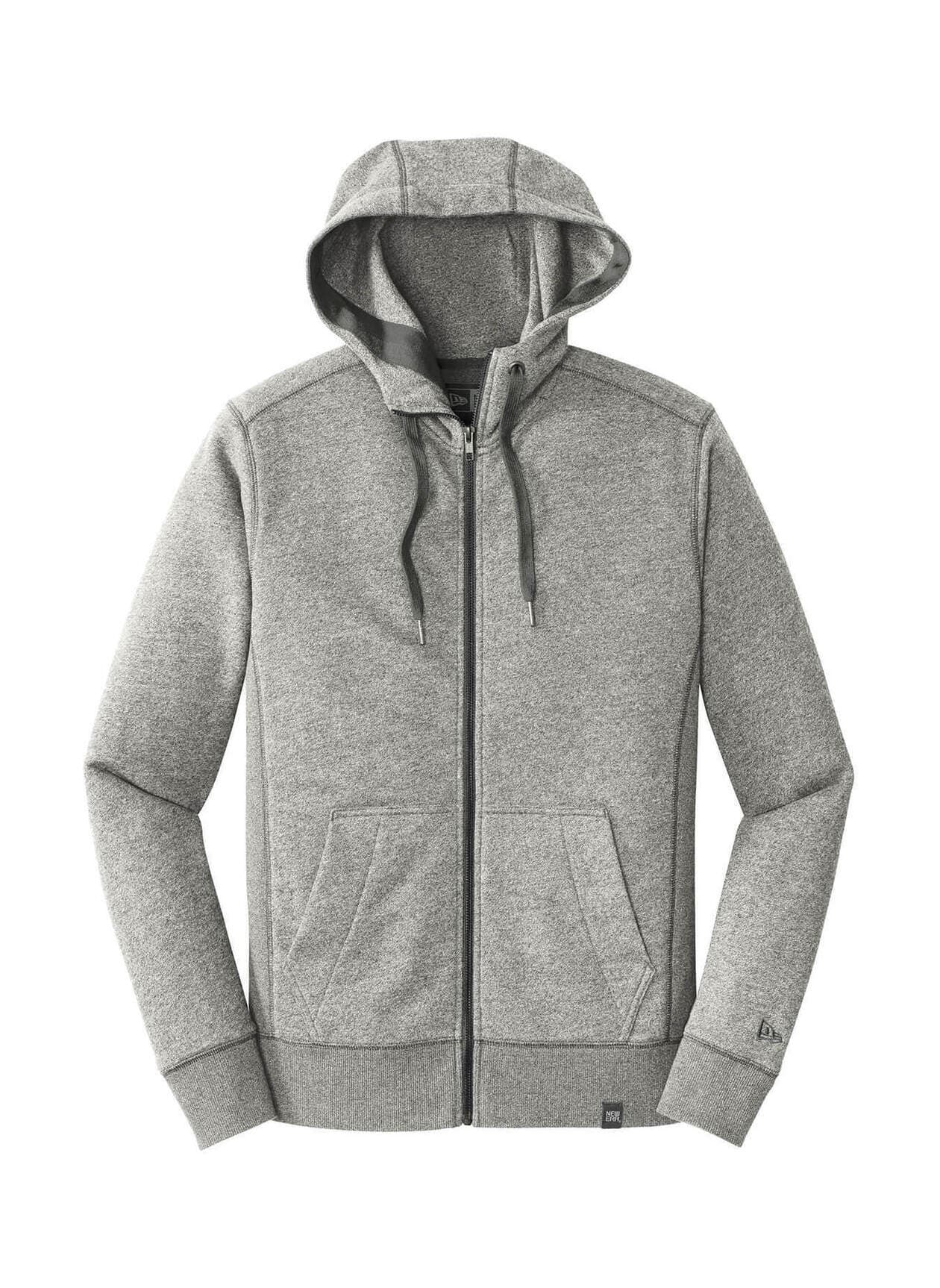 New Era Men's French Terry Full-Zip Hoodie - Light Grey 3XL
