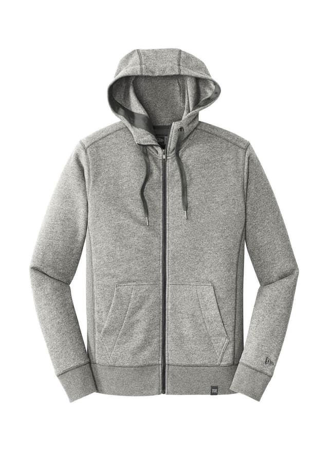 New Era Men's French Terry Full-Zip Hoodie - Light Grey 3XL