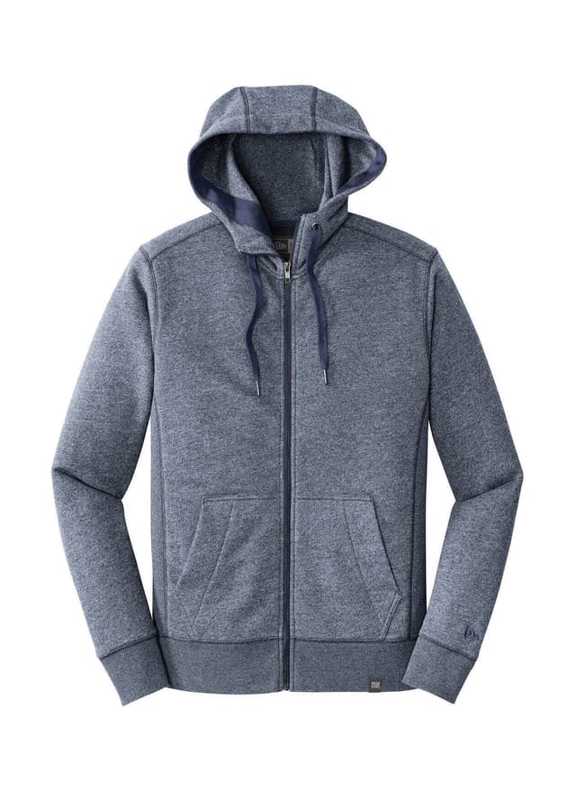 New Era Men's French Terry Full-Zip Hoodie - Navy 3XL
