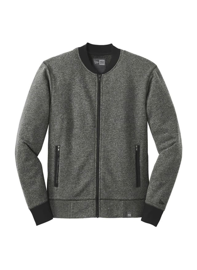 New Era Men's French Terry Baseball Jacket - Black 3XL