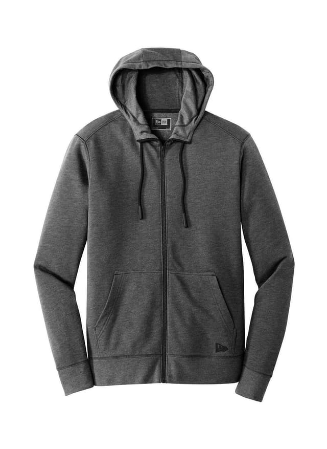 New Era Men's Tri-Blend Fleece Full-Zip Hoodie - Dark Grey 3XL