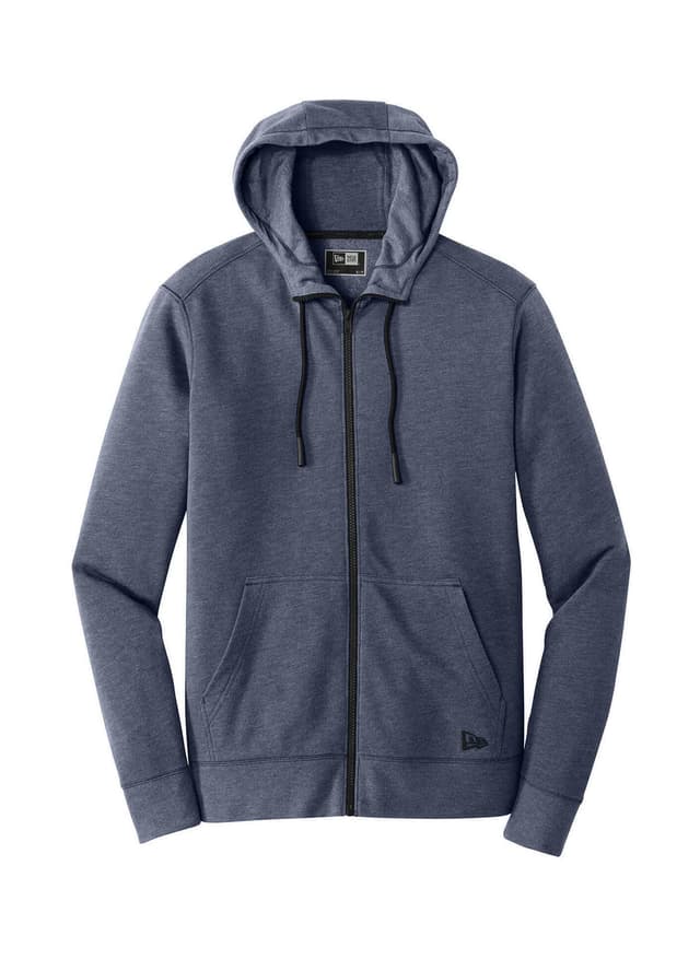 New Era Men's Tri-Blend Fleece Full-Zip Hoodie - Navy 3XL