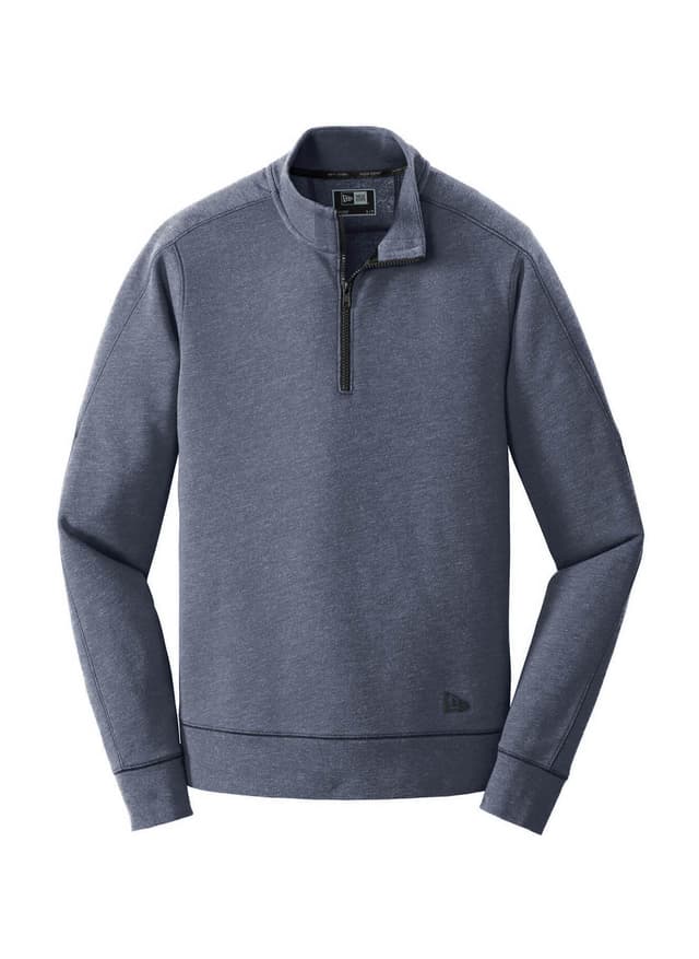 New Era Men's Tri-Blend Fleece Quarter-Zip - Navy 3XL