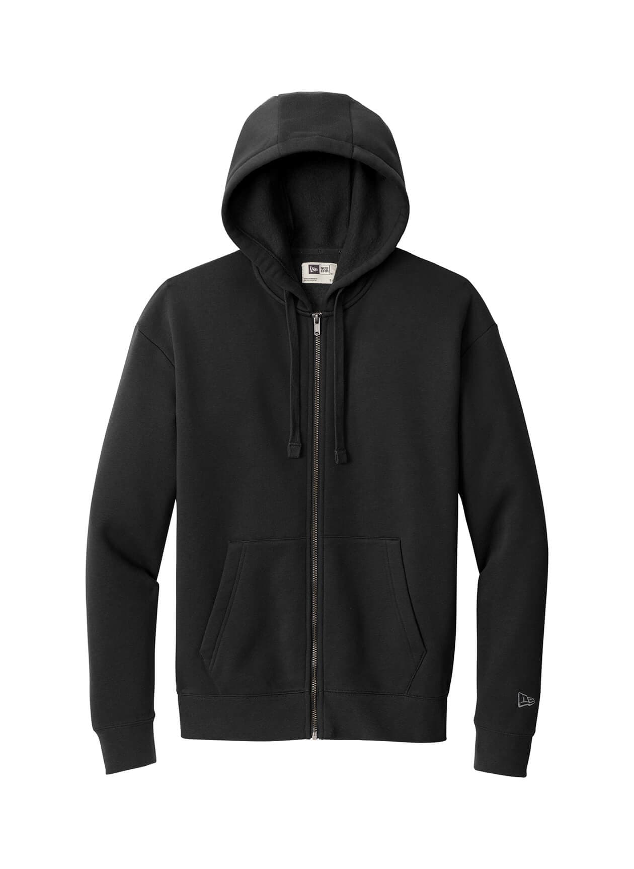 New Era Men's Heritage Fleece Full-Zip Hoodie - Black 3XL