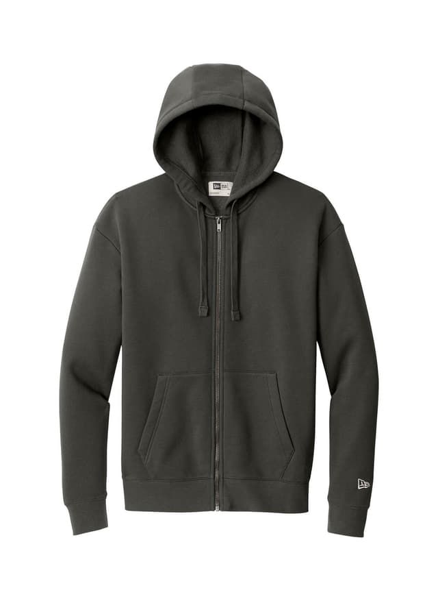 New Era Men's Heritage Fleece Full-Zip Hoodie - Dark Grey 3XL