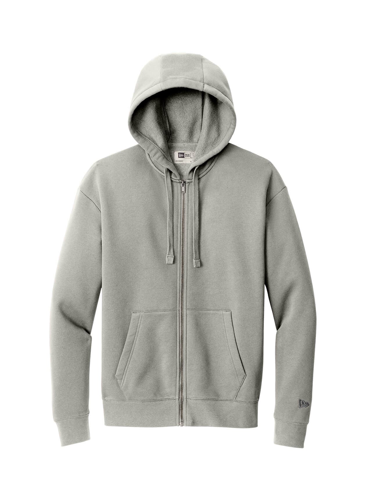 New Era Men's Heritage Fleece Full-Zip Hoodie - Light Grey 3XL