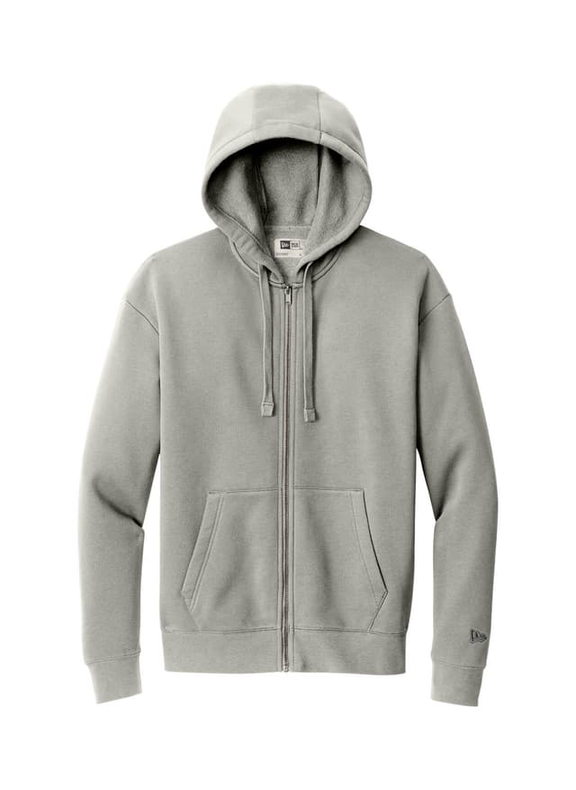 New Era Men's Heritage Fleece Full-Zip Hoodie - Light Grey 3XL