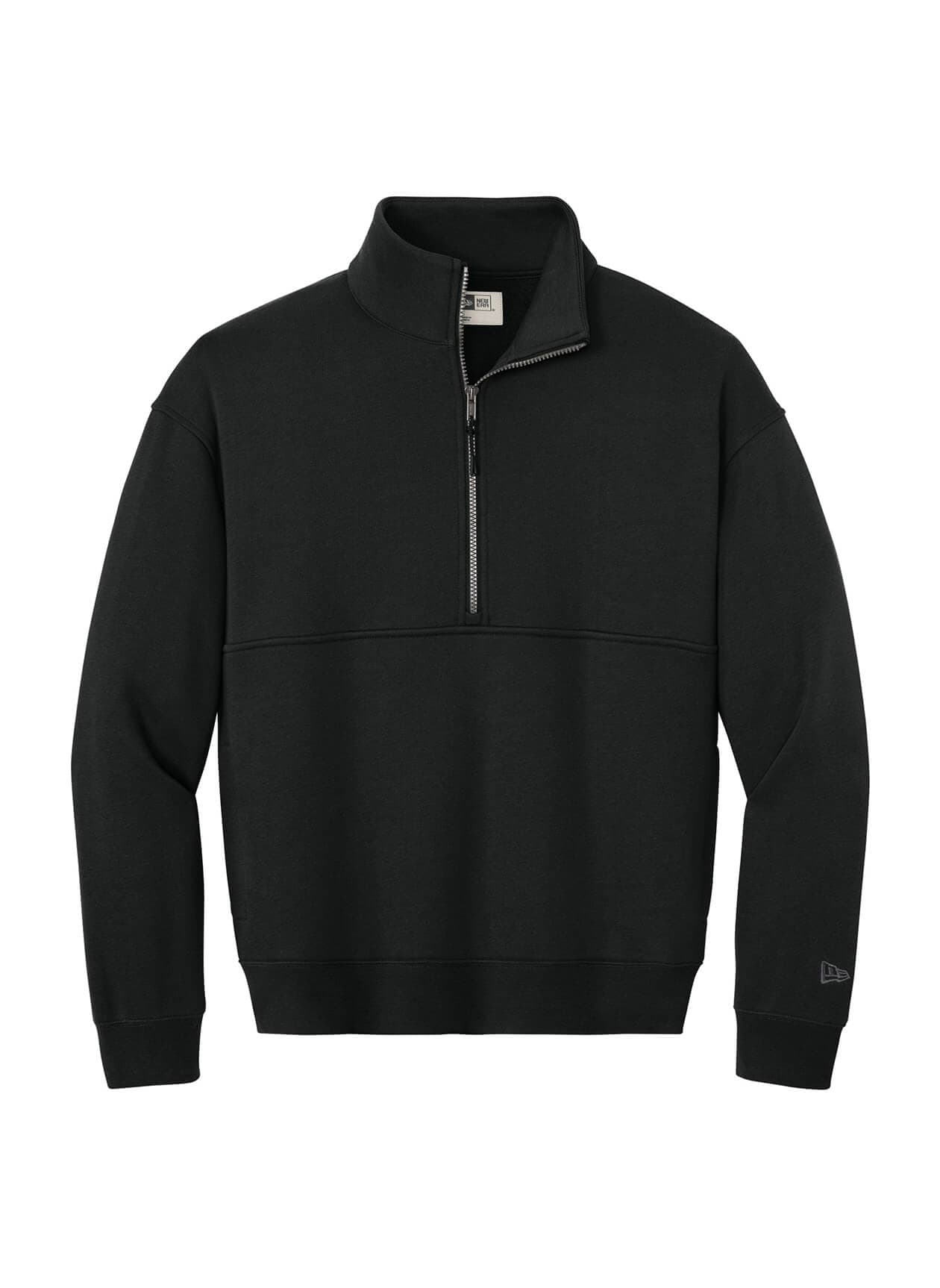 New Era Men's Heritage Fleece Half-Zip - Black 3XL