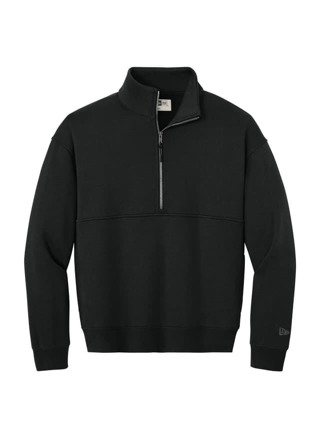 New Era Men's Heritage Fleece Half-Zip - Black 3XL