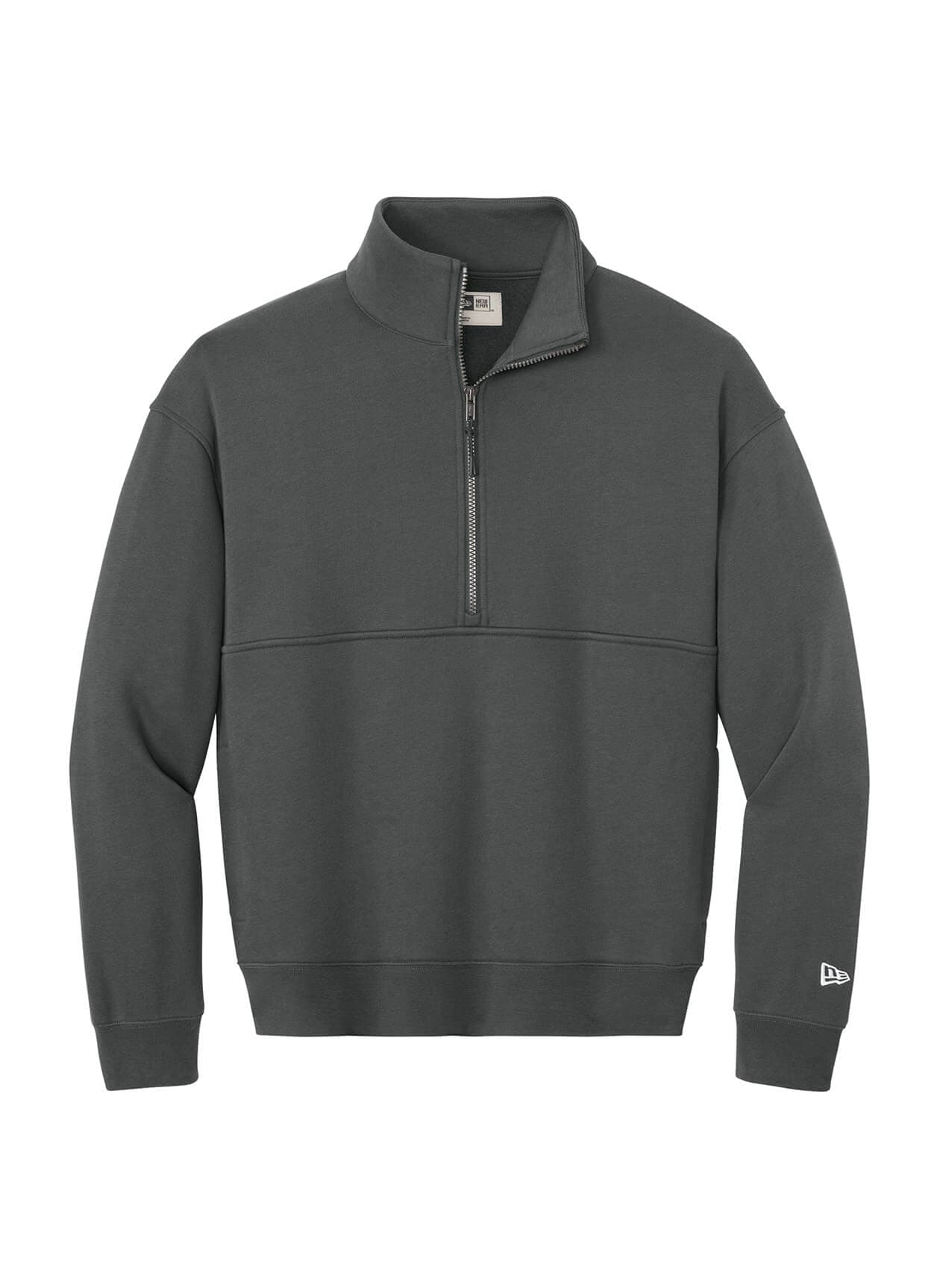 New Era Men's Heritage Fleece Half-Zip - Dark Grey 3XL