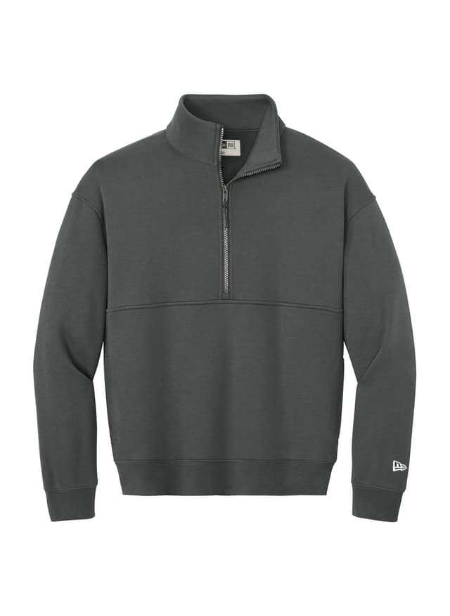 New Era Men's Heritage Fleece Half-Zip - Dark Grey 3XL