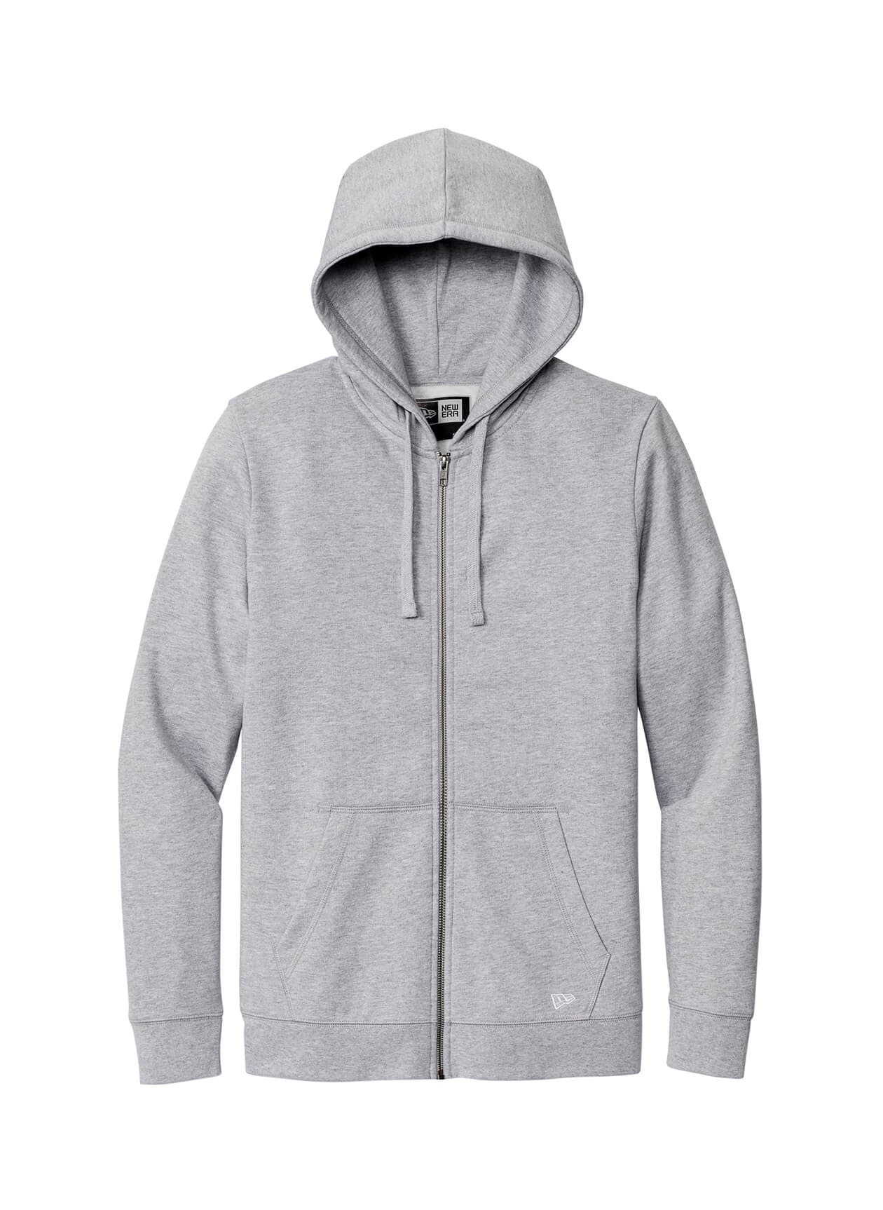 New Era Men's Comeback Fleece Full-Zip Hoodie - Light Grey 3XL