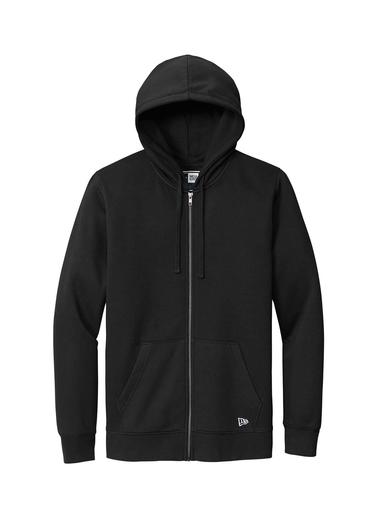 New Era Men's Comeback Fleece Full-Zip Hoodie - Black 3XL