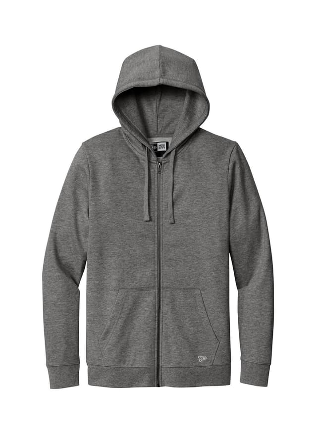 New Era Men's Comeback Fleece Full-Zip Hoodie - Dark Grey 3XL