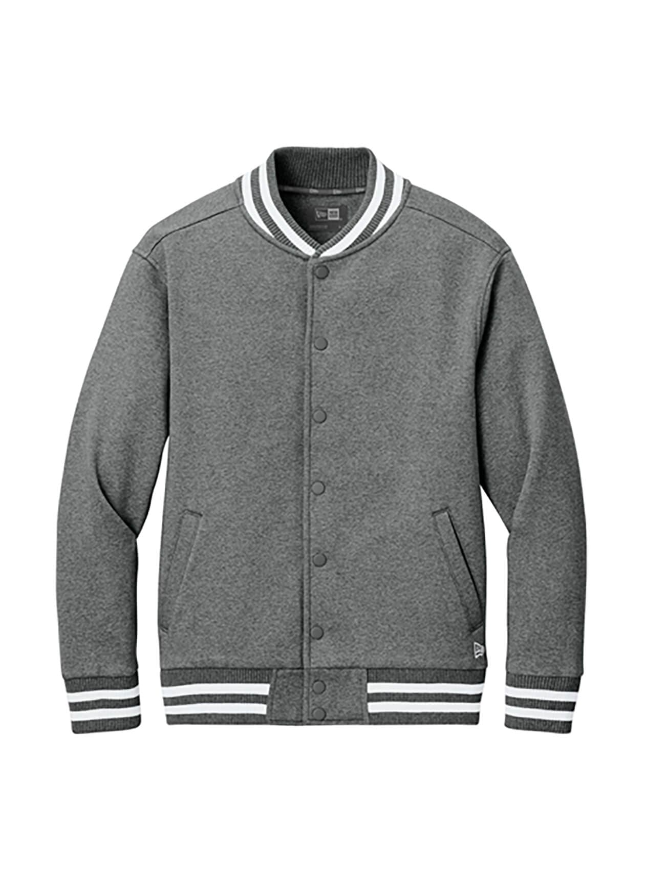 New Era Men's Varsity Heavyweight Fleece Jacket - Light Grey 3XL