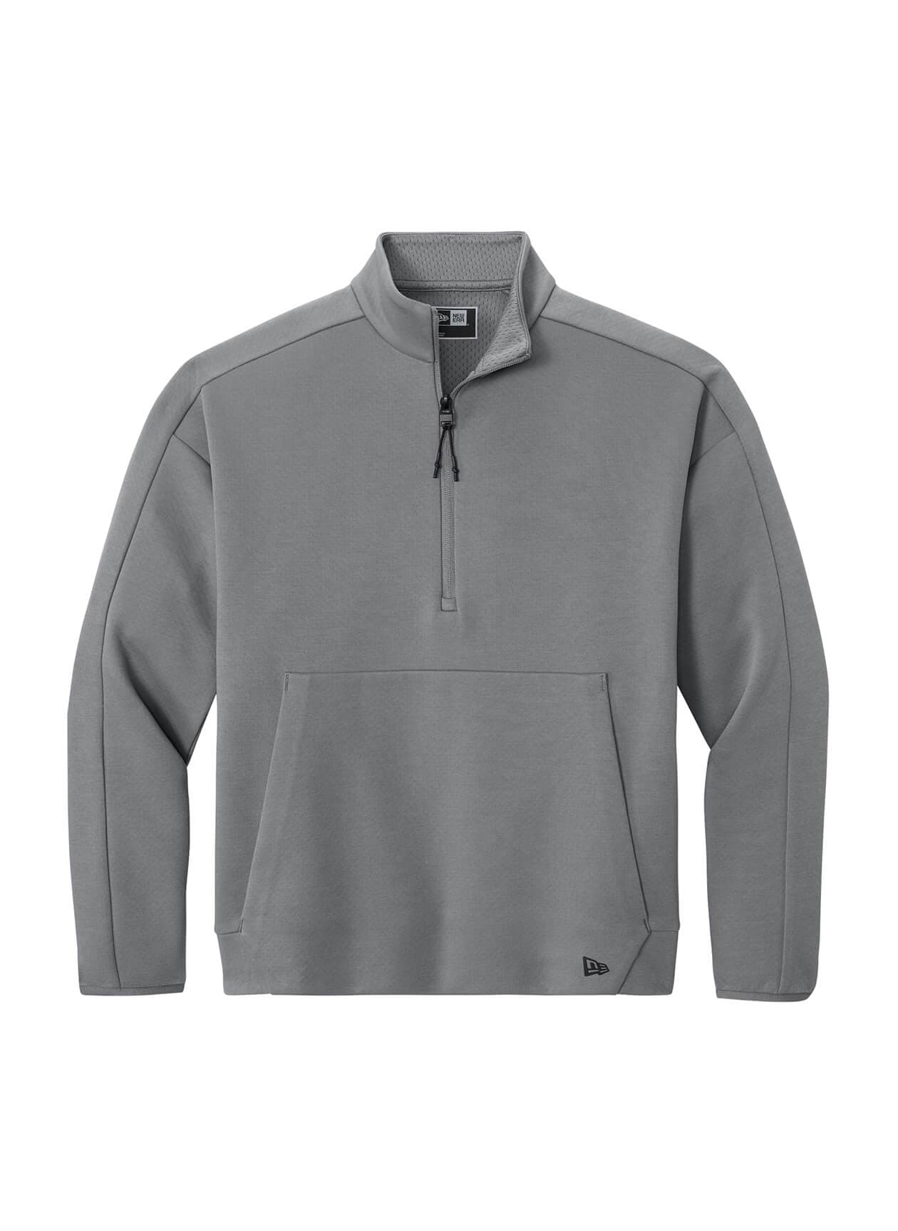 New Era Men's Double Back Quarter-Zip - Dark Grey 3XL