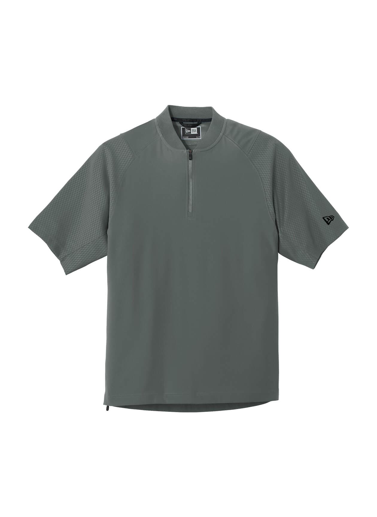 New Era Men's Cage Short-Sleeve Quarter-Zip Jacket - Dark Grey 3XL