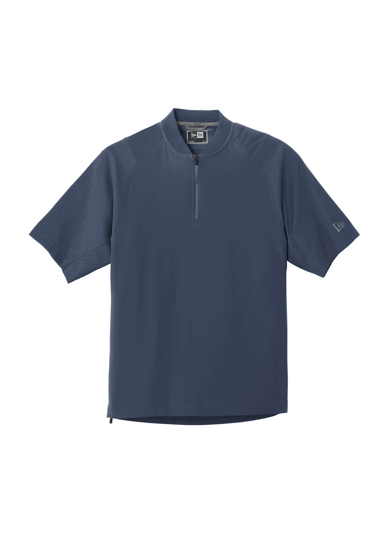 New Era Men's Cage Short-Sleeve Quarter-Zip Jacket - Navy 3XL