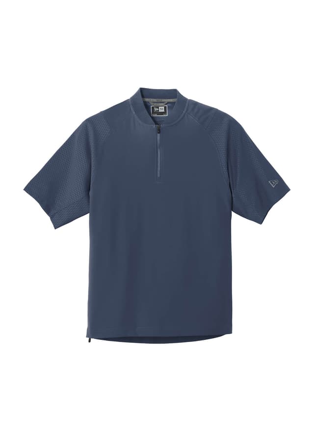 New Era Men's Cage Short-Sleeve Quarter-Zip Jacket - Navy 3XL