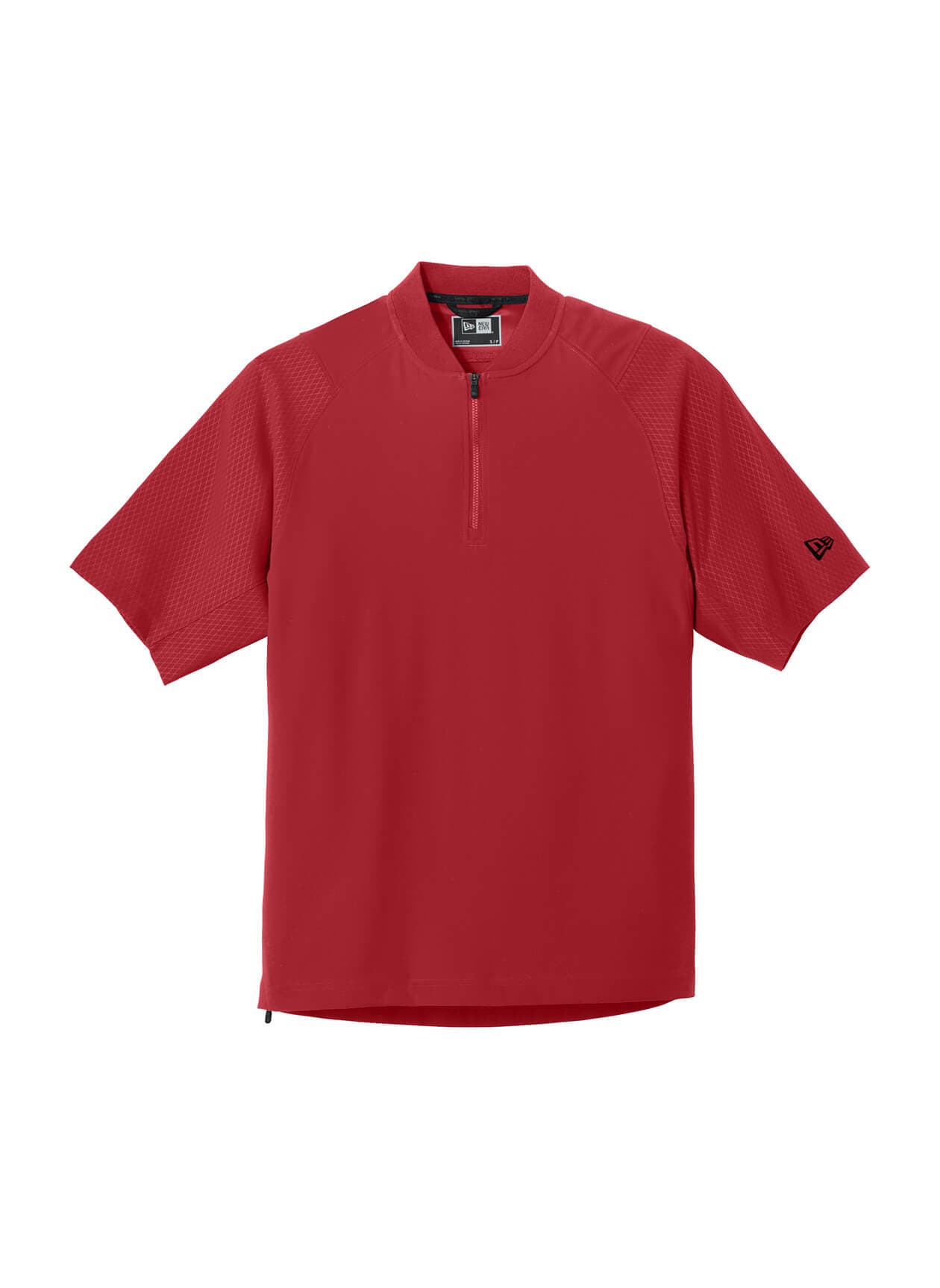 New Era Men's Cage Short-Sleeve Quarter-Zip Jacket - Red 3XL