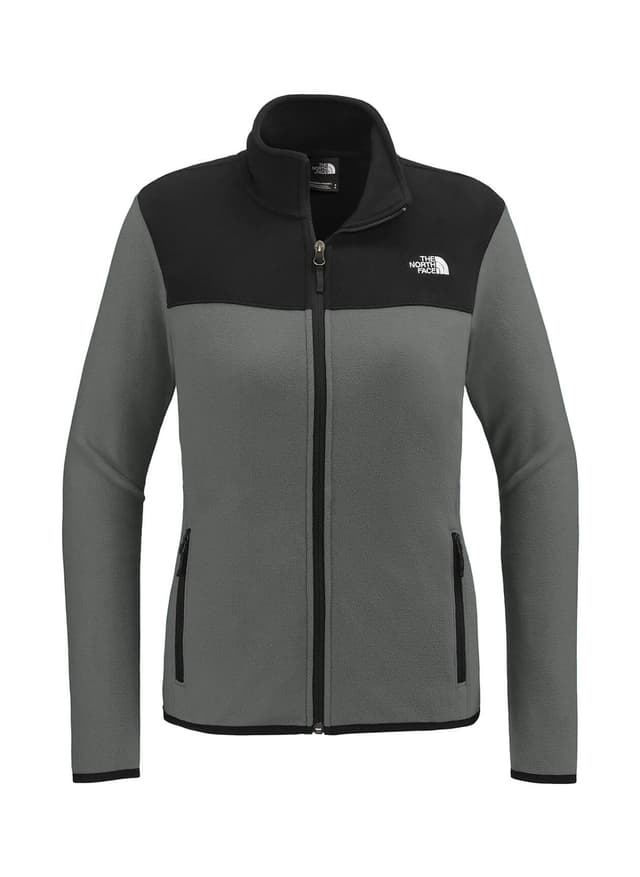 The North Face Women's Glacier Full-Zip Fleece Jacket - Asphalt Grey / TNF Black LG