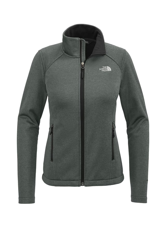 The North Face Women's Chest Logo Ridgewall Soft Shell Jacket - Dark Grey LG