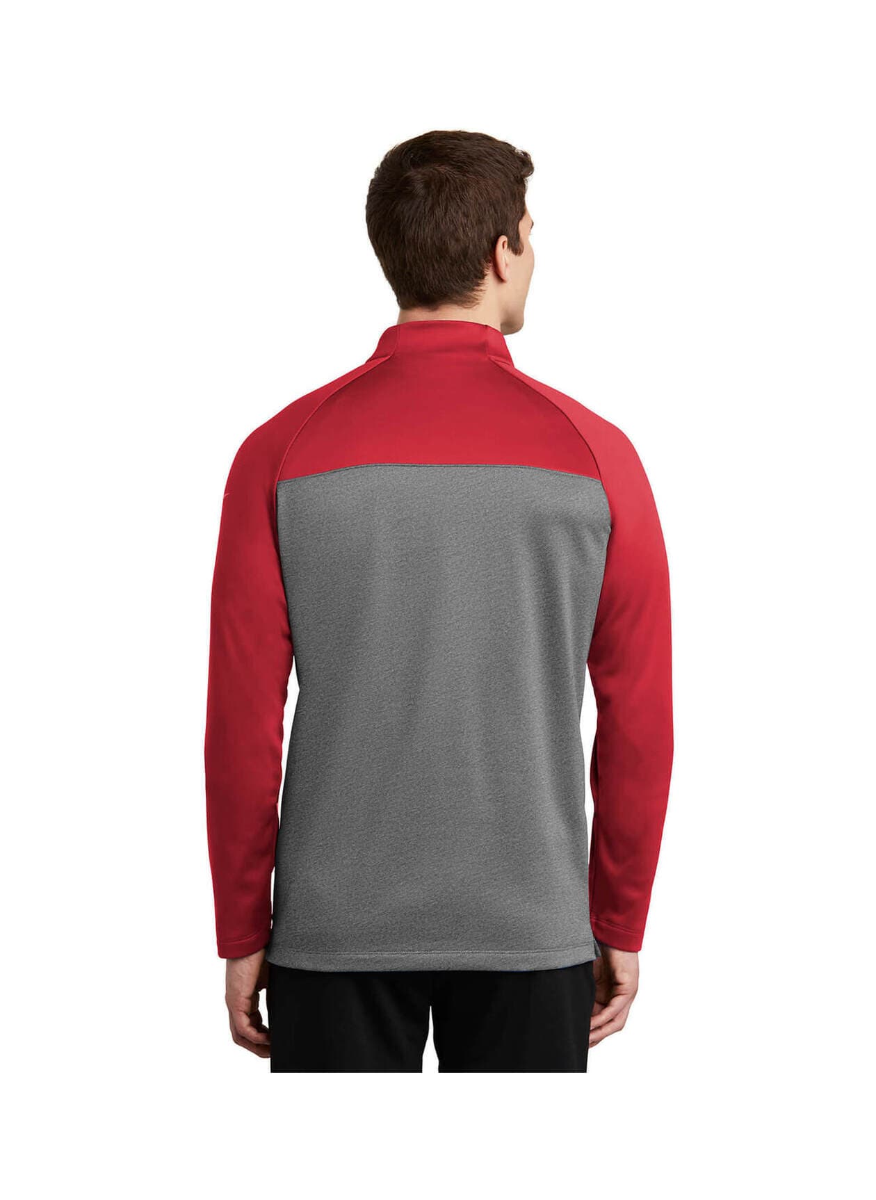 Nike Men's Therma-FIT Fleece Half-Zip - Red,Dark Grey 3XL