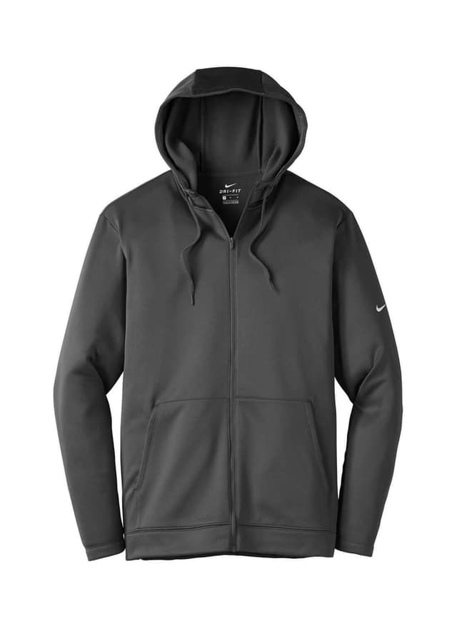 Nike Men's Therma-FIT Full-Zip Fleece Hoodie - Anthracite (ANT) 3XL
