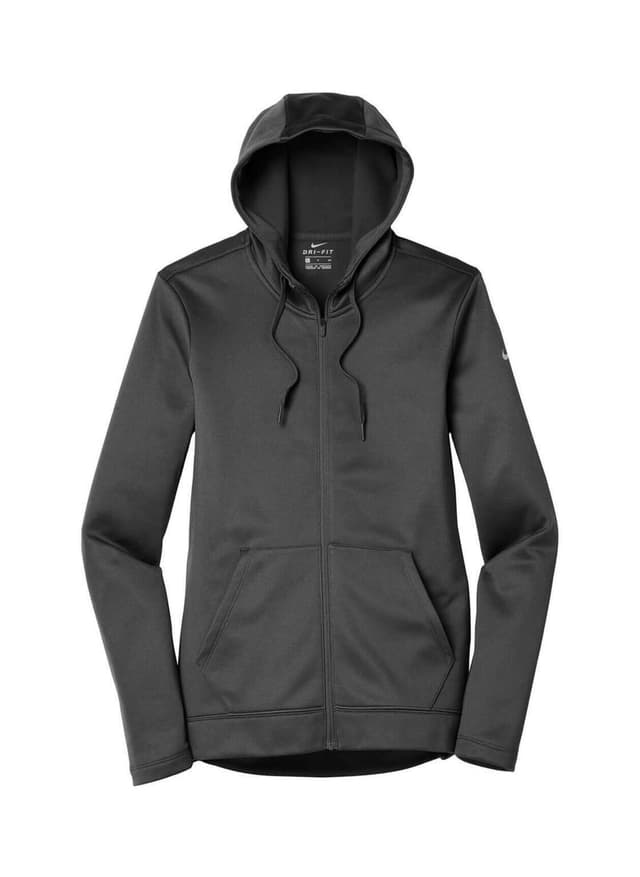 Nike Women's Therma-Fit Full-Zip Fleece Hoodie - Anthracite (ANT) LG