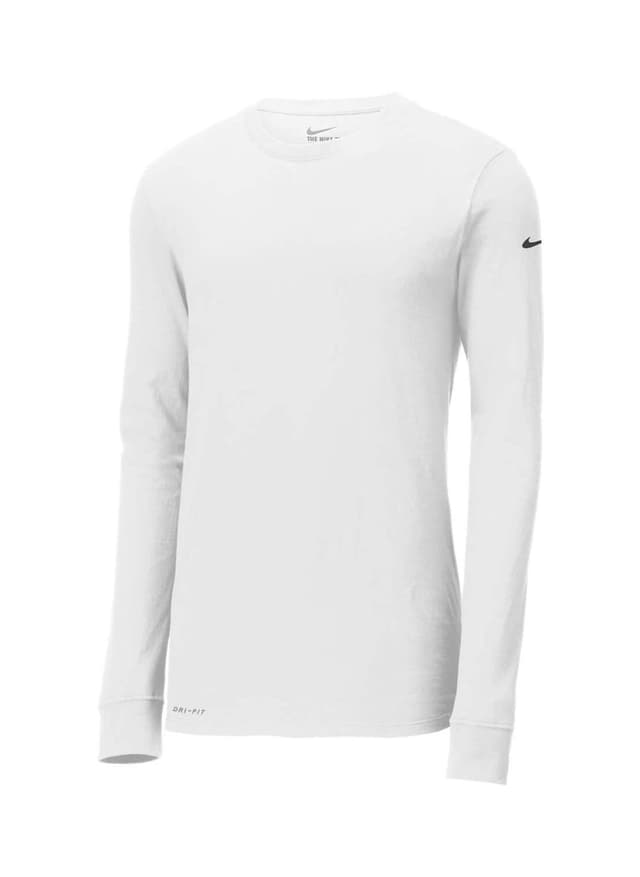 Nike Men's Dri-FIT Long-Sleeve T-Shirt - White 3XL