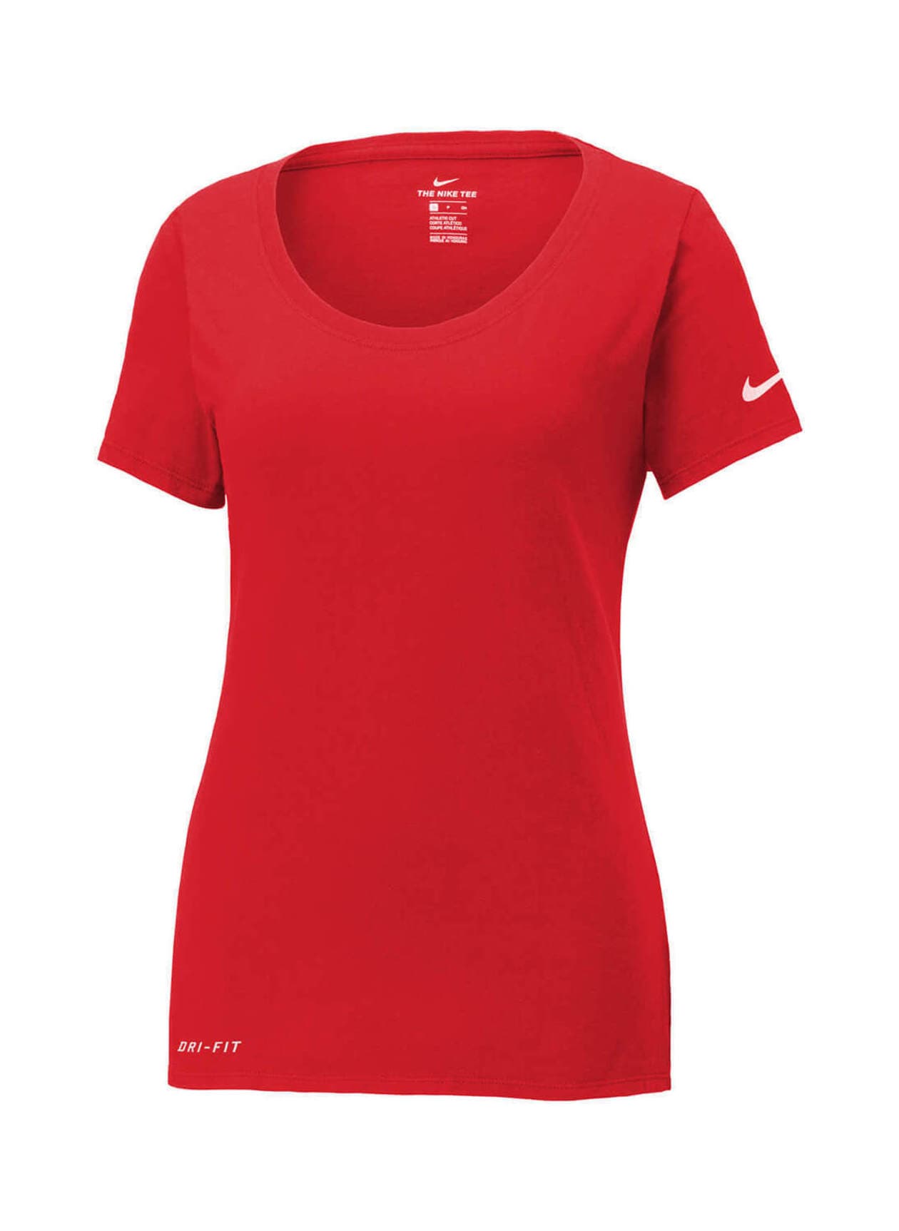 Nike Women's Dri-FIT Scoop Neck T-Shirt - Red LG