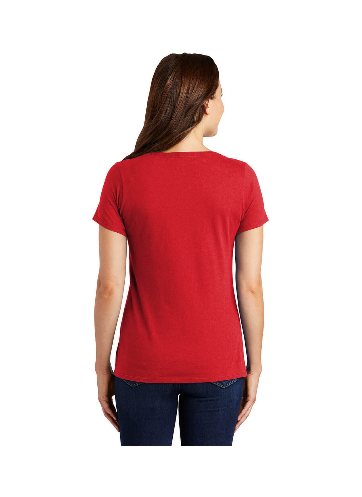 Nike Women's Dri-FIT Scoop Neck T-Shirt - Red LG