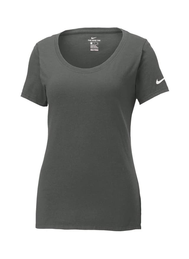 Nike Women's Core Cotton Scoop Neck T-Shirt - Dark Grey LG