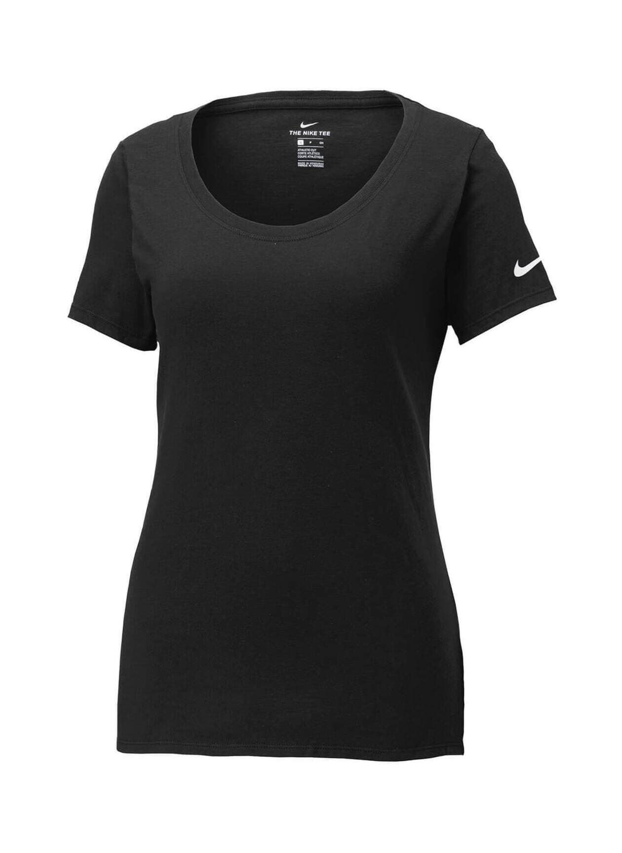 Nike Women's Core Cotton Scoop Neck T-Shirt - Black LG