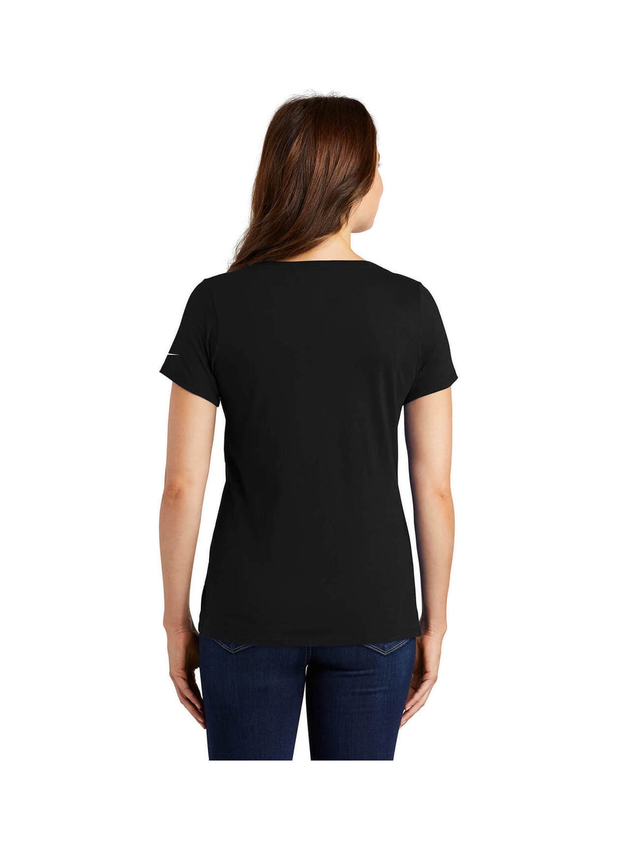 Nike Women's Core Cotton Scoop Neck T-Shirt - Black LG